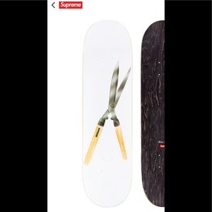Supreme shears skateboard deck white still wrapped